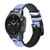 CA0435 Willow Pattern Graphic Cinturino in pelle e silicone Smartwatch per Garmin Smartwatch