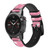 CA0472 Pink Flamingo Pattern Cinturino in pelle e silicone Smartwatch per Garmin Smartwatch