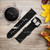 CA0490 Black Marble Graphic Printed Cinturino in pelle e silicone Smartwatch per Garmin Smartwatch