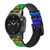 CA0510 Mermaid Fish Scale Cinturino in pelle e silicone Smartwatch per Garmin Smartwatch