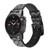 CA0524 Silver Fish Scale Cinturino in pelle e silicone Smartwatch per Garmin Smartwatch