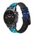CA0556 Green Mermaid Fish Scale Cinturino in pelle e silicone Smartwatch per Garmin Smartwatch