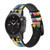 CA0557 Triangles Vibrant Colors Cinturino in pelle e silicone Smartwatch per Garmin Smartwatch