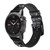 CA0599 Inside Watch Black Cinturino in pelle e silicone Smartwatch per Garmin Smartwatch