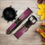 CA0121 Red Wine Cinturino in pelle e silicone Smartwatch per Fossil Smartwatch