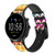 CA0283 Rainbow Colorful Shavron Zig Zag Pattern Cinturino in pelle e silicone Smartwatch per Fossil Smartwatch CA0283 Rainbow Colorful Shavron Zig Zag Pattern Cinturino in pelle e silicone Smartwatch per Fossil Smartwatch
