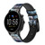 CA0408 Blue Marble Texture Graphic Printed Cinturino in pelle e silicone Smartwatch per Fossil Smartwatch