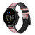CA0465 Pink Marble Texture Cinturino in pelle e silicone Smartwatch per Fossil Smartwatch