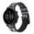 CA0471 White Rattle Snake Skin Graphic Printed Cinturino in pelle e silicone Smartwatch per Fossil Smartwatch