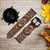 CA0480 Om Symbol Tattoo Cinturino in pelle e silicone Smartwatch per Fossil Smartwatch