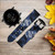 CA0527 Navy Blue Camo Camouflage Cinturino in pelle e silicone Smartwatch per Fossil Smartwatch