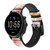 CA0547 Sweet Flower Painting Cinturino in pelle e silicone Smartwatch per Fossil Smartwatch