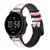 CA0548 Pink Sweet Flower Flora Cinturino in pelle e silicone Smartwatch per Fossil Smartwatch