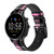 CA0573 Pink Plaid Pattern Cinturino in pelle e silicone Smartwatch per Fossil Smartwatch