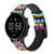 CA0592 Colorful Psychedelic Cinturino in pelle e silicone Smartwatch per Fossil Smartwatch