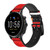 CA0611 Red Cassette Recorder Graphic Cinturino in pelle e silicone Smartwatch per Fossil Smartwatch