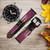 CA0121 Red Wine Cinturino in pelle e silicone Smartwatch per Wristwatch Smartwatch