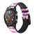 CA0246 Pink Lips Kisses Cinturino in pelle e silicone Smartwatch per Wristwatch Smartwatch