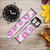 CA0246 Pink Lips Kisses Cinturino in pelle e silicone Smartwatch per Wristwatch Smartwatch