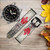 CA0344 Canada Maple Leaf Flag Texture Cinturino in pelle e silicone Smartwatch per Wristwatch Smartwatch