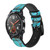CA0406 Aqua Turquoise Gemstone Graphic Printed Cinturino in pelle e silicone Smartwatch per Wristwatch Smartwatch