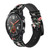 CA0421 Vintage Rose Pattern Cinturino in pelle e silicone Smartwatch per Wristwatch Smartwatch