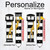 CA0442 Black and White Striped Deer Gold Sparkles Cinturino in pelle e silicone Smartwatch per Wristwatch Smartwatch