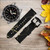 CA0491 Gold Marble Graphic Printed Cinturino in pelle e silicone Smartwatch per Wristwatch Smartwatch