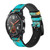 CA0499 Aqua Turquoise Stone Cinturino in pelle e silicone Smartwatch per Wristwatch Smartwatch