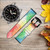 CA0520 Colorful Watercolor Cinturino in pelle e silicone Smartwatch per Wristwatch Smartwatch