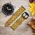 CA0523 Gold Fish Scale Cinturino in pelle e silicone Smartwatch per Wristwatch Smartwatch