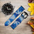 CA0526 Army Blue Camo Camouflage Cinturino in pelle e silicone Smartwatch per Wristwatch Smartwatch
