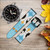 CA0544 Cute Blue Owl Cinturino in pelle e silicone Smartwatch per Wristwatch Smartwatch