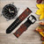 CA0566 Rusted Metal Texture Graphic Cinturino in pelle e silicone Smartwatch per Wristwatch Smartwatch