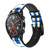 CA0579 Flag of Greece Cinturino in pelle e silicone Smartwatch per Wristwatch Smartwatch