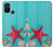 S3428 Aqua Wood Starfish Shell Case Cover Custodia per OnePlus Nord N10 5G