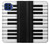 S3078 Black and White Piano Keyboard Case Cover Custodia per Motorola One 5G