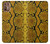 S3365 Yellow Python Skin Graphic Print Case Cover Custodia per Motorola Moto G9 Plus