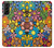 S3281 Colorful Hippie Flowers Pattern Case Cover Custodia per Samsung Galaxy S21 Plus 5G, Galaxy S21+ 5G