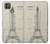 S3474 Eiffel Architectural Drawing Case Cover Custodia per Motorola Moto G9 Power