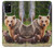 S3558 Bear Family Case Cover Custodia per Samsung Galaxy A02s, Galaxy M02s