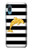 S2882 Black and White Striped Gold Dolphin Case Cover Custodia per Samsung Galaxy A04, Galaxy A02, M02