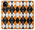 S3421 Black Orange White Argyle Plaid Case Cover Custodia per Google Pixel 5A 5G