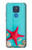 S3428 Aqua Wood Starfish Shell Case Cover Custodia per Motorola Moto G Play (2021)