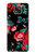 S3112 Rose Floral Pattern Black Case Cover Custodia per Motorola Moto G Power (2021)