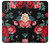 S3112 Rose Floral Pattern Black Case Cover Custodia per Sony Xperia L5