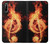 S0493 Music Note Burn Case Cover Custodia per Sony Xperia 10 III