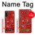 S3354 Red Classic Bandana Case Cover Custodia per Sony Xperia 10 III