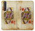 S2833 Poker Card Queen Hearts Case Cover Custodia per Sony Xperia 1 III