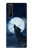 S3693 Grim White Wolf Full Moon Case Cover Custodia per Sony Xperia 1 III